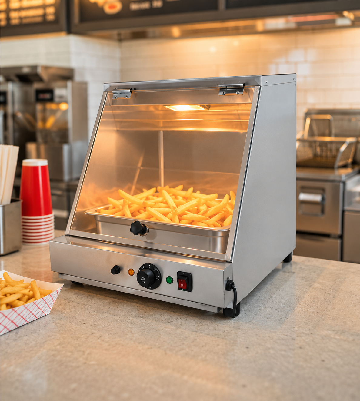 Electric chips warmer